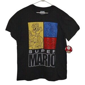 Nintendo Super Mario Tee Men's 2XB Gray Big & Tall Short Sleeve Crew Neck NWT